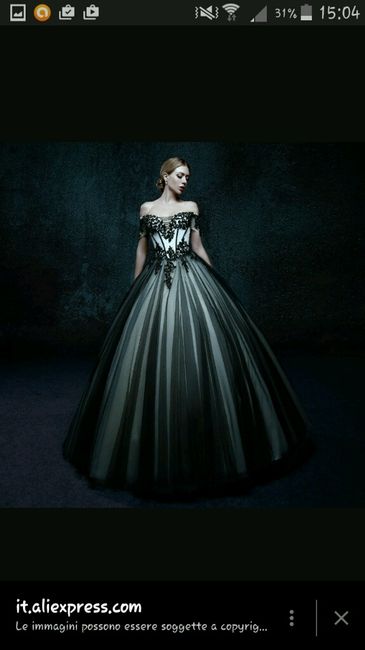 Vestito da sposa nero - stile dark/gothic - 3