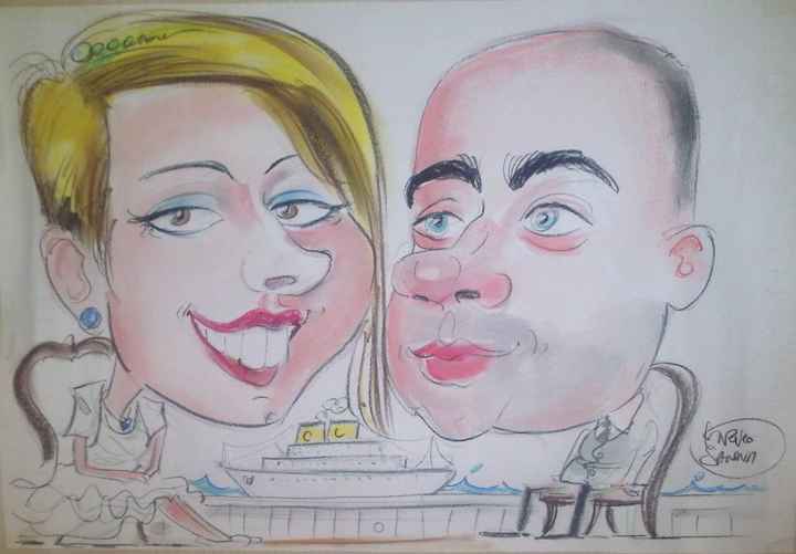 caricatura Grazia e Davide