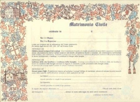 atto di matrimonio
