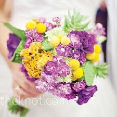 bouquet lilla/giallo/verde