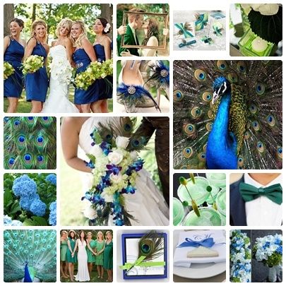 Verde petrolio e tema pavone - 2