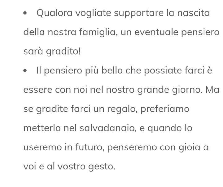 Come chiedere il regalo in busta sulle partecipazione - 2