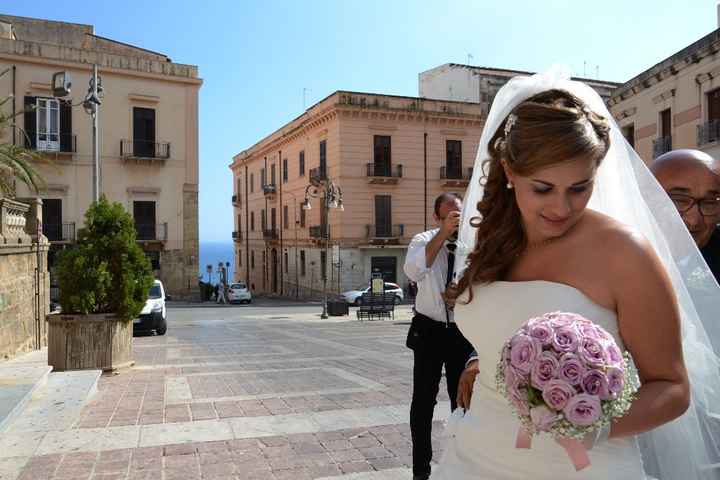 Arrivo in chiesa