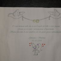 pergamena per ringraziare gli invitati 