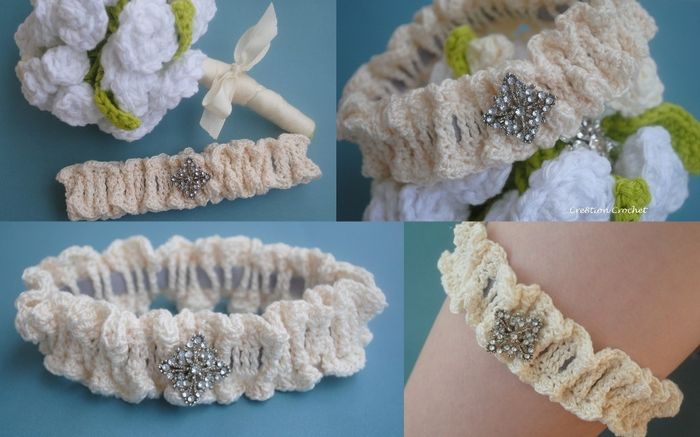 Giarrettiera all'uncinetto