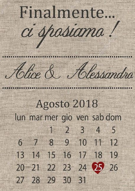 Mi mostrate i vostri save the Date? - 1