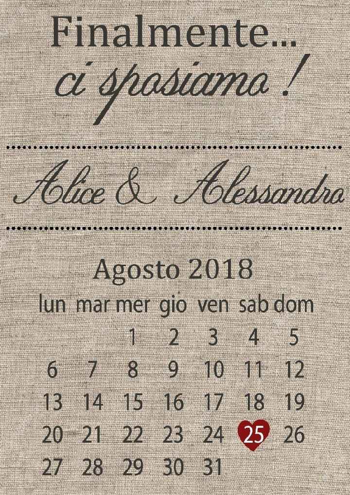 Mi mostrate i vostri save the Date? - 1