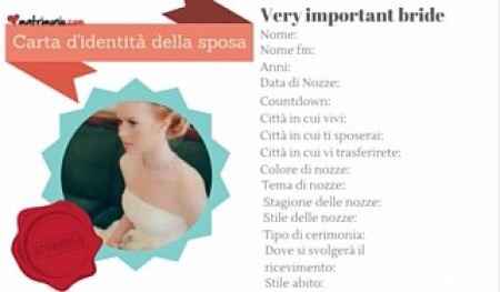 Carta d'identità della sposa - anna rita - 1