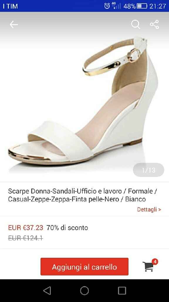 Urgente scarpe ricambio zeppa bianche!! - 1