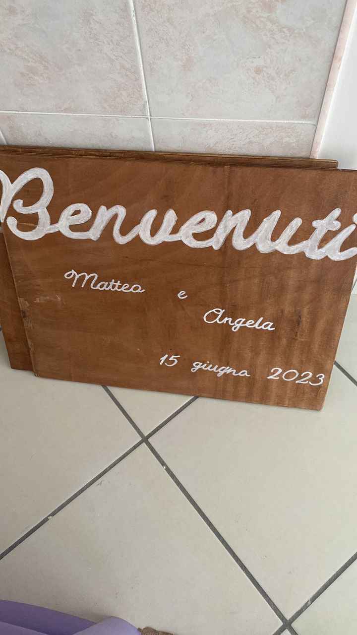 Cartello di benvenuto fatto ✔️ - 1