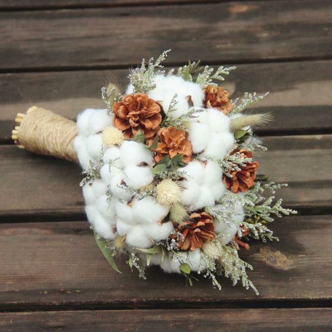 Fiori secchi nei decori e nel bouquet sposa - 1