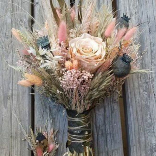 Fiori secchi nei decori e nel bouquet sposa - 3