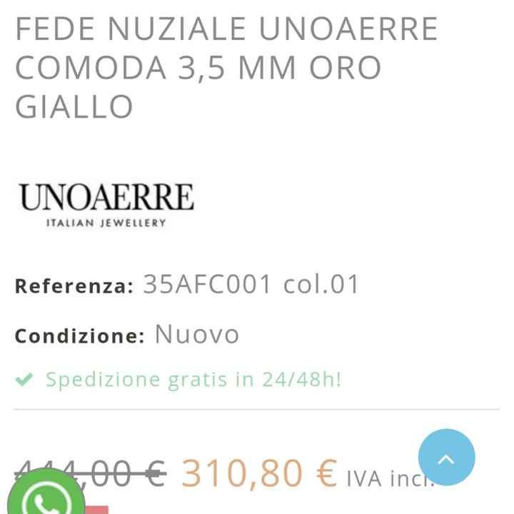 Prezzo fedi 2021 - 1