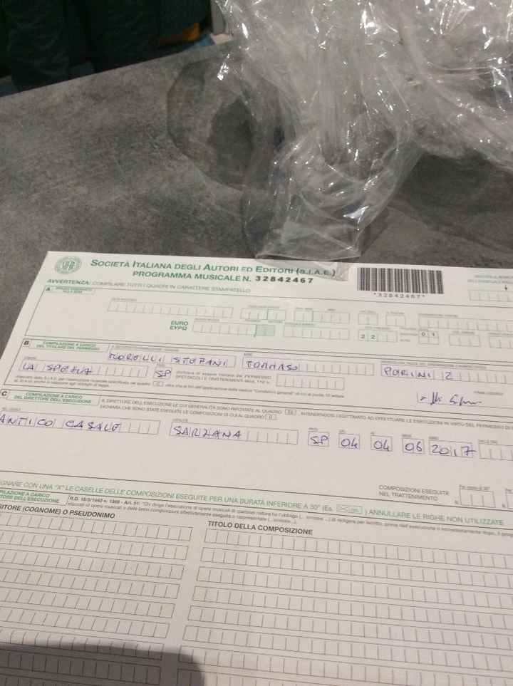 Ecco il modulo evento
