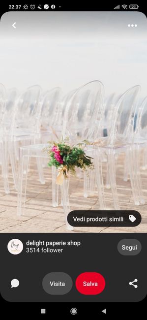 Le sedie della sala ricevimenti 9