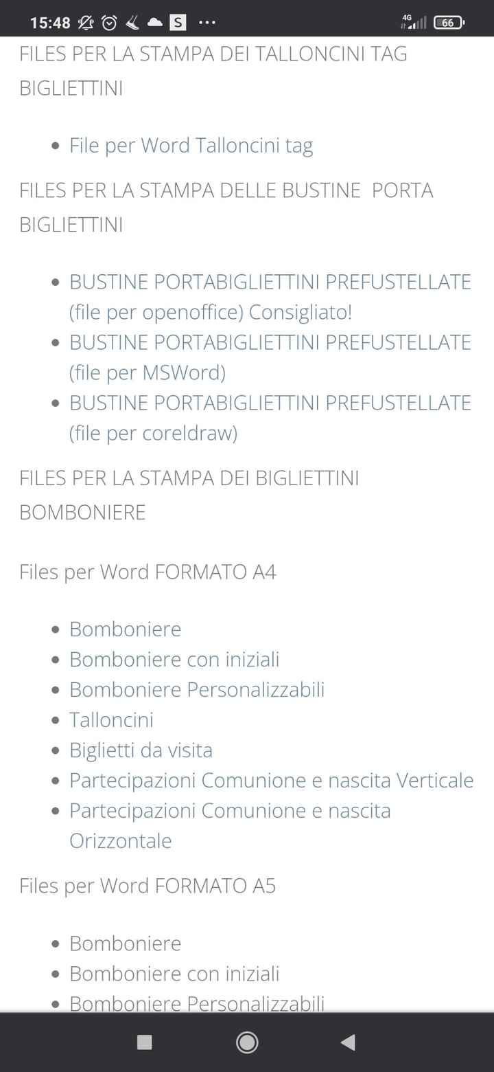 Bigliettini bomboniera. - 2