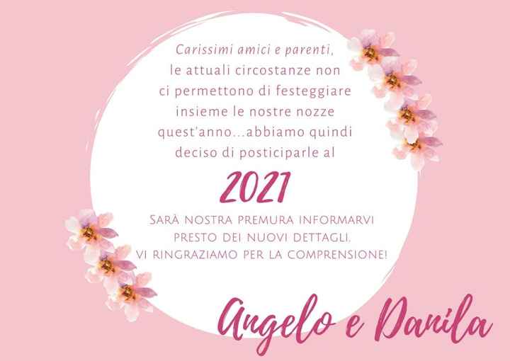 Ex sposa 2020 / Matrimonio 2021 Inviti - 1