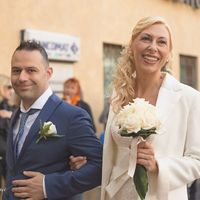 con mio fratello prima di entrare in casa