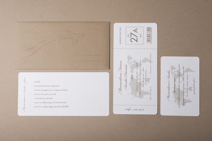 Partecipazione di matrimonio tema viaggio - 5