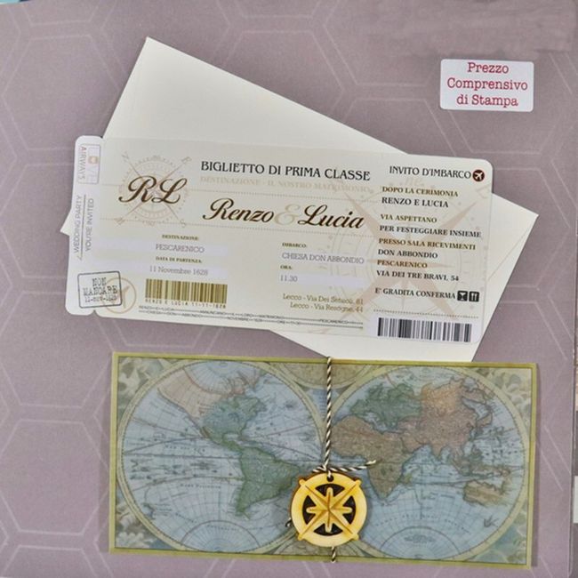 Partecipazione di matrimonio tema viaggio - 8