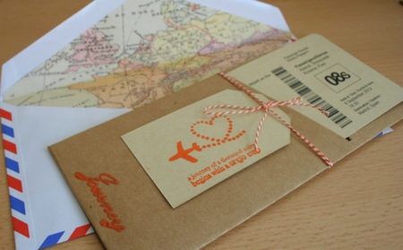 Partecipazione di matrimonio tema viaggio 9