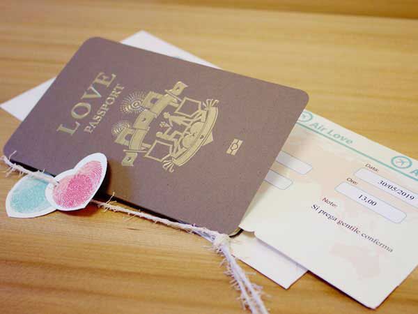 Partecipazione di matrimonio tema viaggio 11