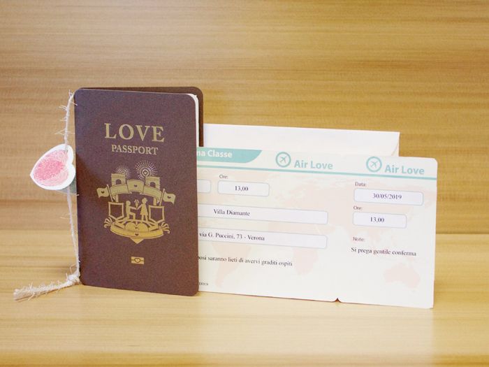 Partecipazione di matrimonio tema viaggio 12