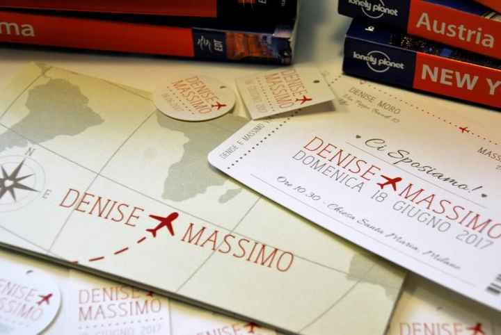 Partecipazione di matrimonio tema viaggio - 1