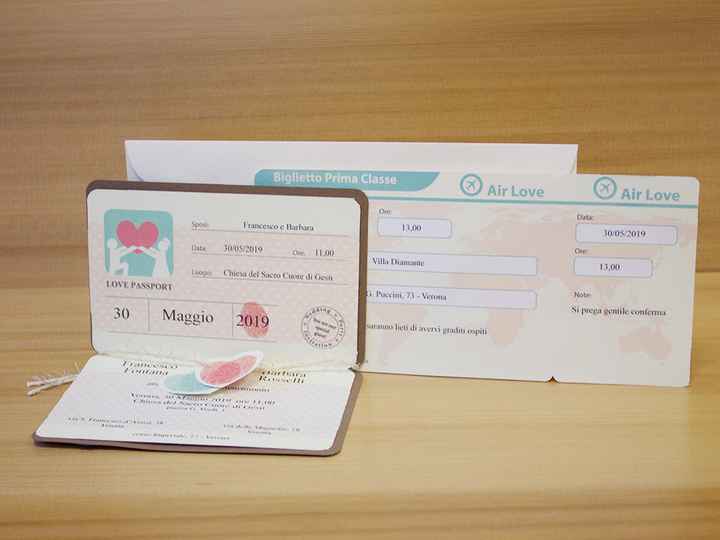 Partecipazione di matrimonio tema viaggio - 4