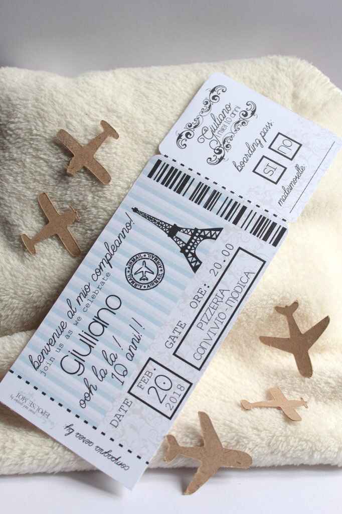 Partecipazione di matrimonio tema viaggio - 7