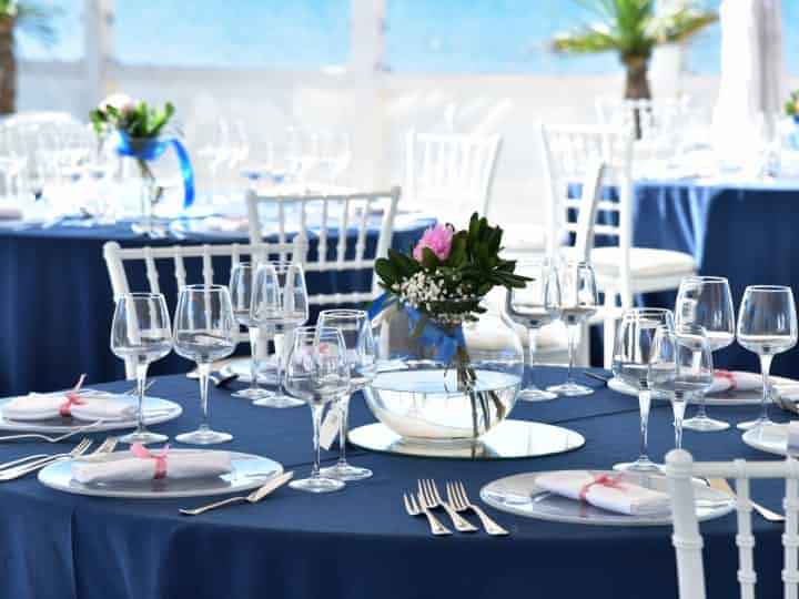 Allestimento sala in Blu - 2