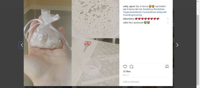 sacchettini lancio del riso! I coriandolini li ho fatti a mano uno ad uno! con cartoncino starlight!