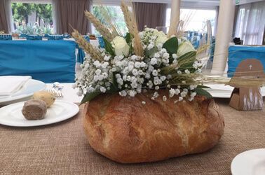 Centrotavola con pane e spighe di grano 🥖🌾 - 1