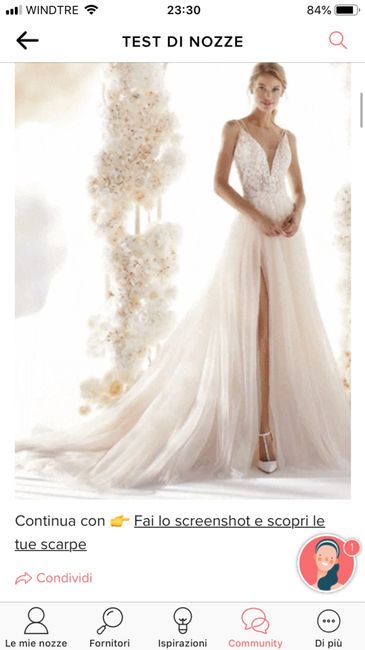 Fai lo screenshot e scopri il tuo abito da sposa - 1