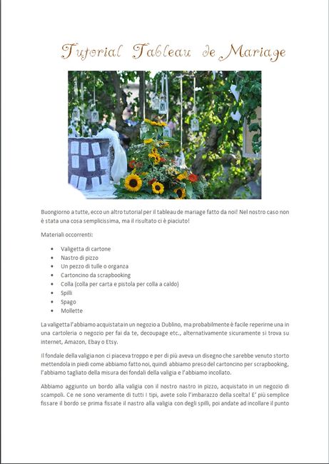 Tutorial Tableau de  Mariage 