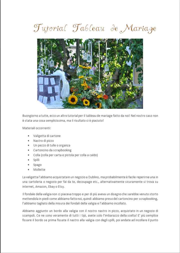 Tutorial Tableau de  Mariage 