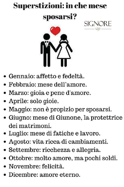 Superstizioni matrimonio. i mesi dell'anno... - 1