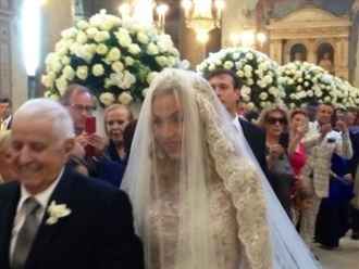 Valeria marini primissimo scatto abito sposa - 2
