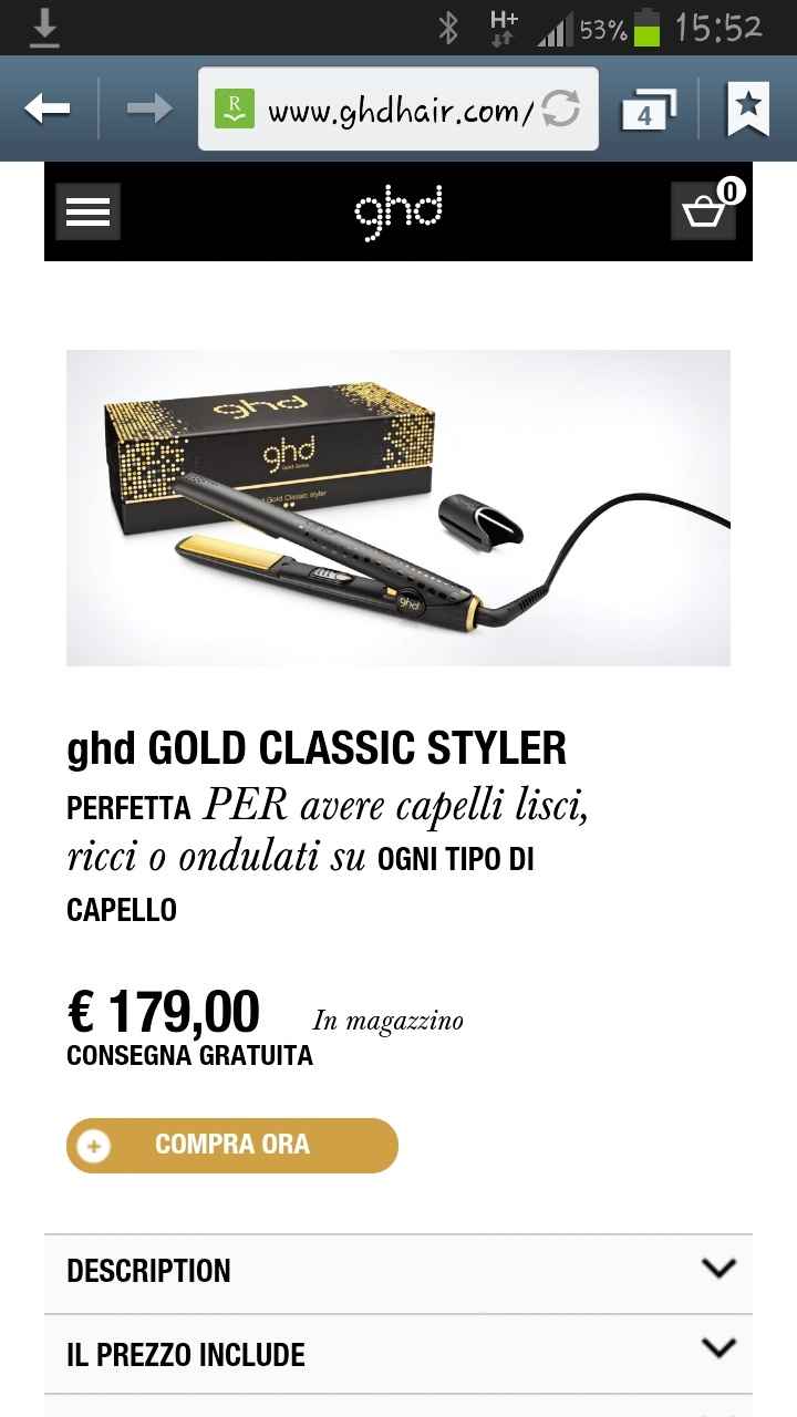 Marca e modello piastra capelli - 1