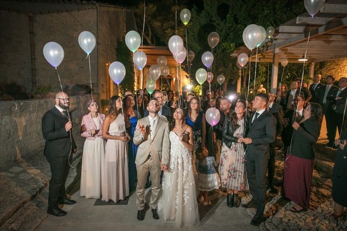 Lancio palloncini a led