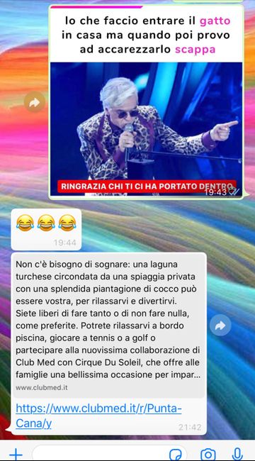 Condividi lo screenshot dell'ultimo messaggio che vi siete inviati - 1