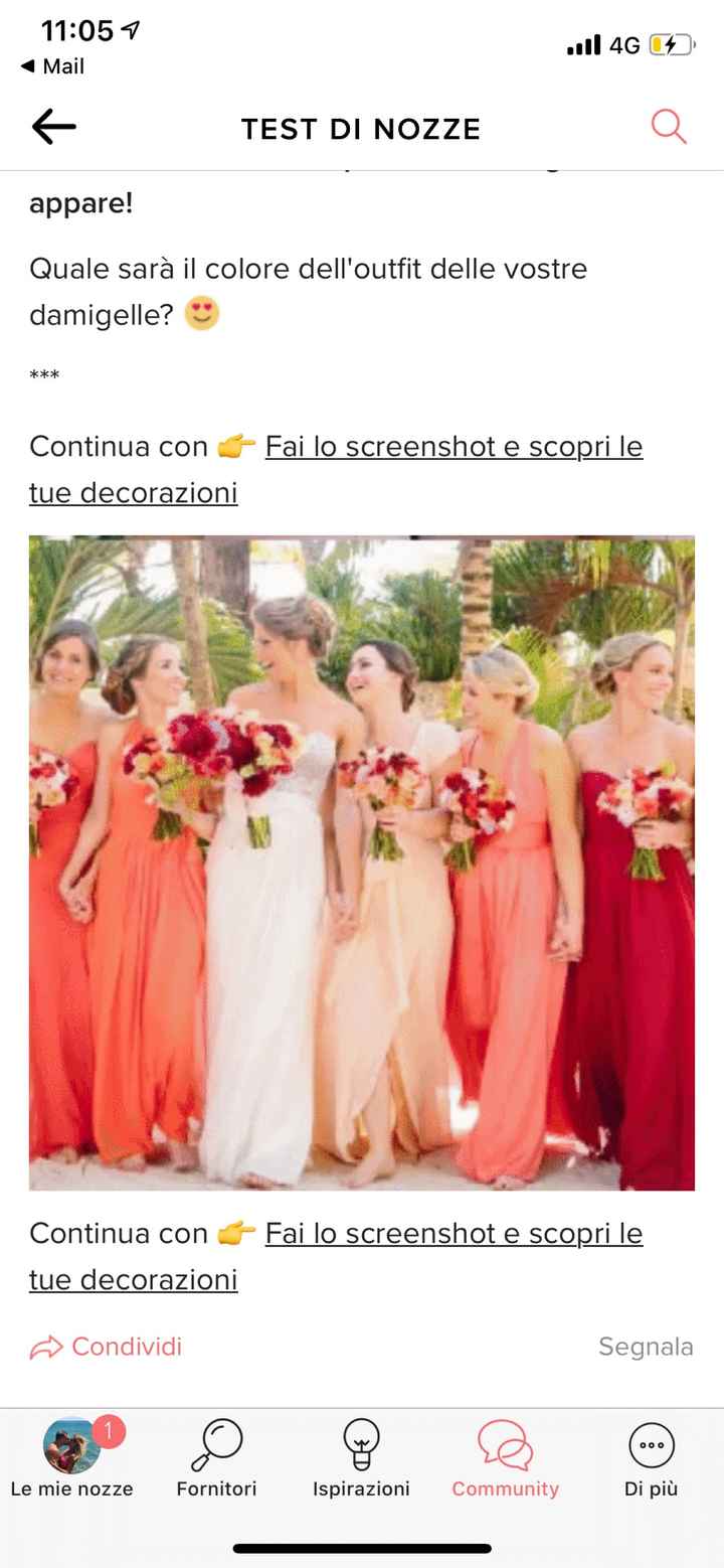 Fai lo screenshot e scopri il vestito delle tue damigelle - 1