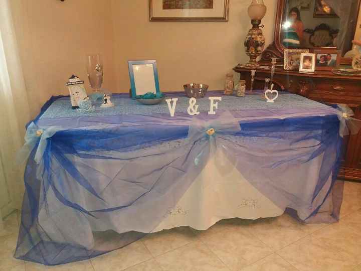 Tavolo a casa per regali 