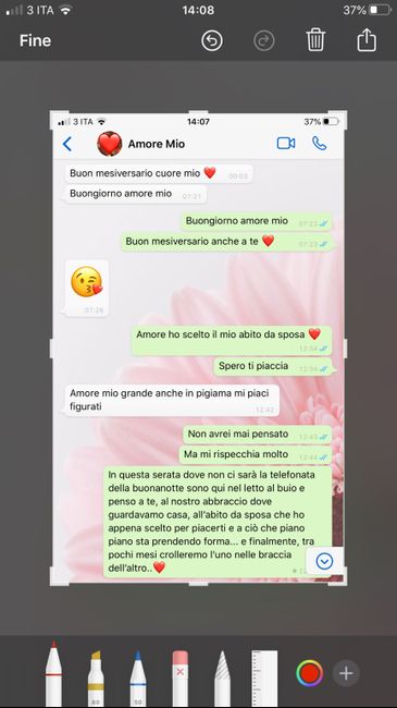 Condividi lo screenshot dell'ultimo messaggio che vi siete inviati 2