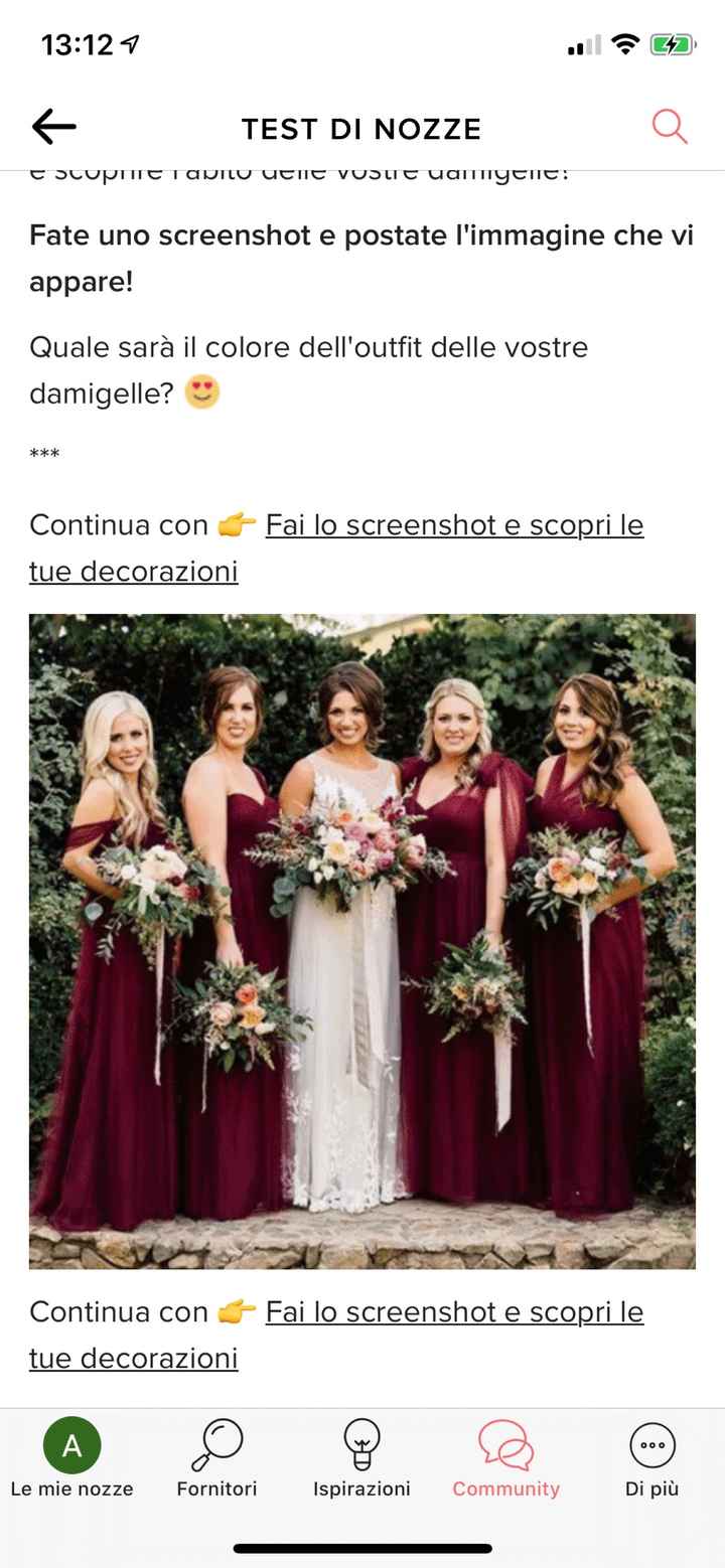 Fai lo screenshot e scopri il vestito delle tue damigelle - 1