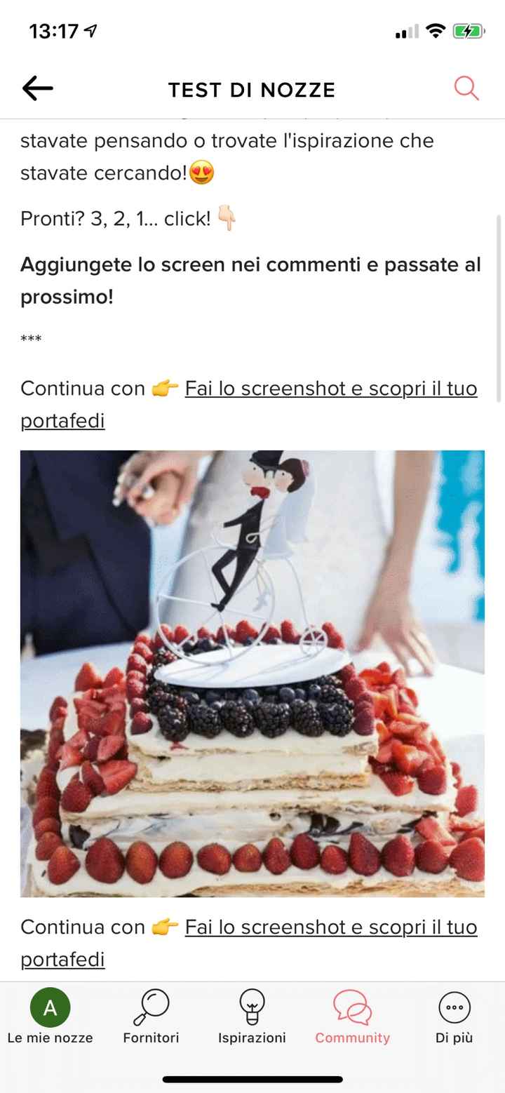 Fai lo screenshot e scopri la tua torta nuziale - 1