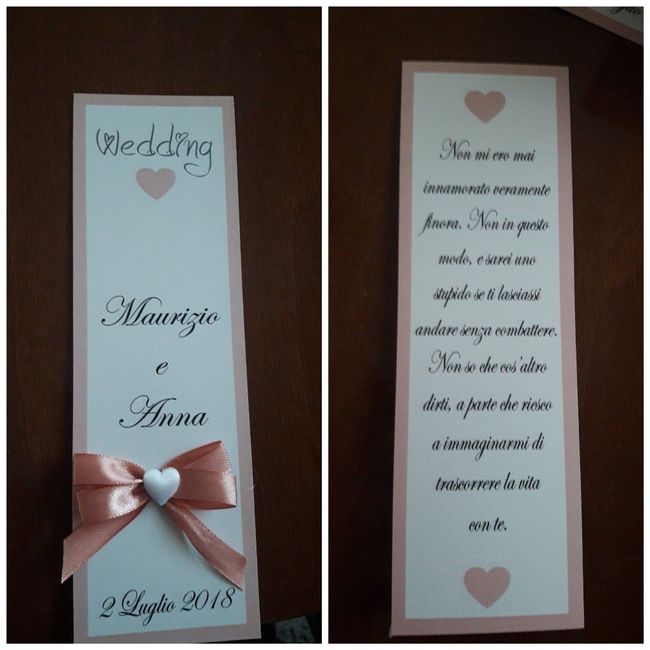 Segnalibro segnaposto - 1