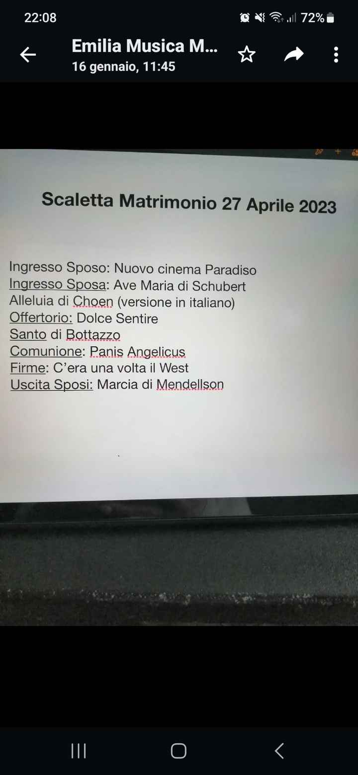 Canzoni cerimonia - 1