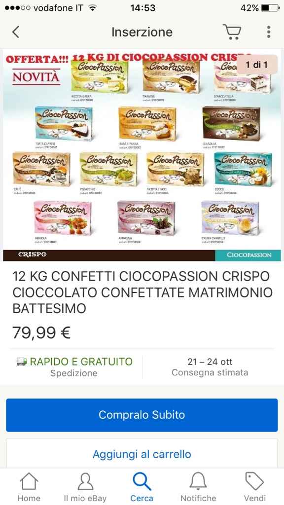 Prezzo Confettata  - 1