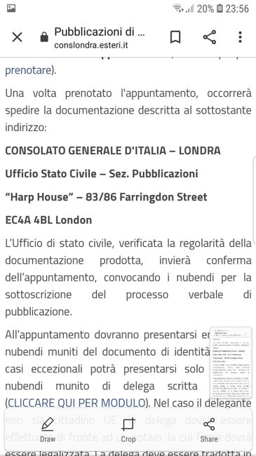 Pubblicazioni civile Consolato Londra 2